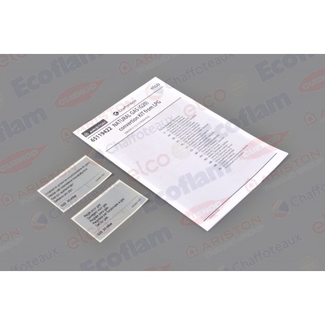65119422 Ariston Conversion Notification Stickers (NG) (E-Combi ONE 24/30 & System)
